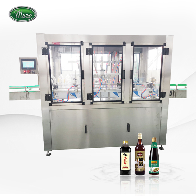 Tappatrice per riempimento di olio commestibile con misuratore di portata a ingranaggi ovali lineari da 5 l 10 l