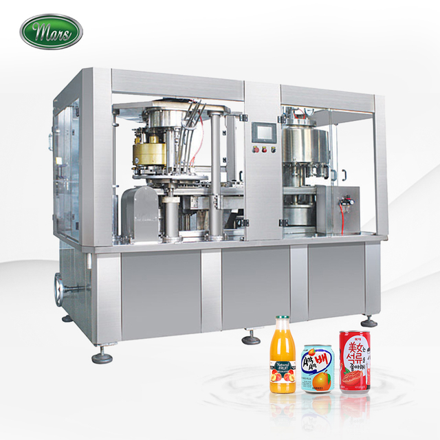 Machine de remplissage et de scellage de canettes de jus 2 en 1 (GCF18-4)